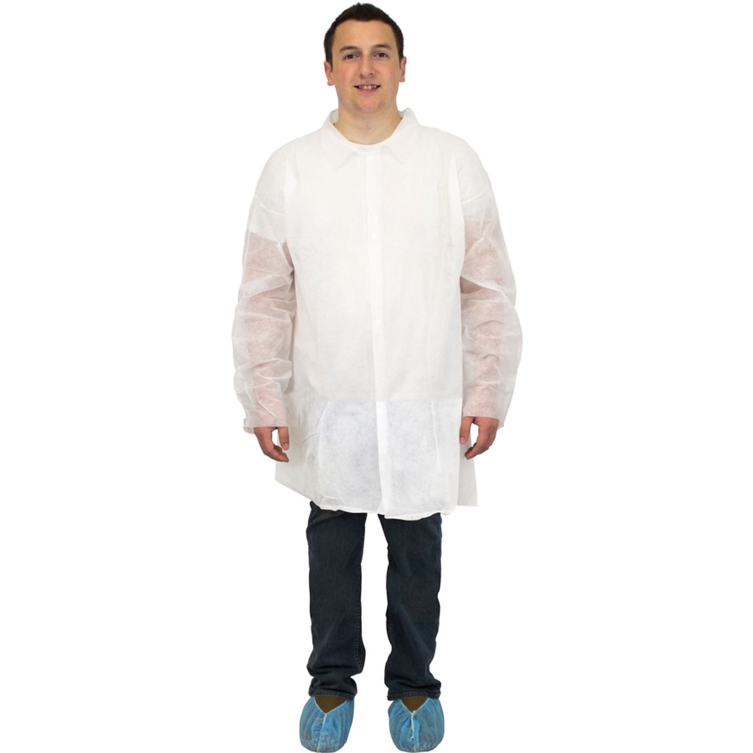 Lab Coat Extra Extra Large (XXL) Size, Polypropylene, 28 g/m2