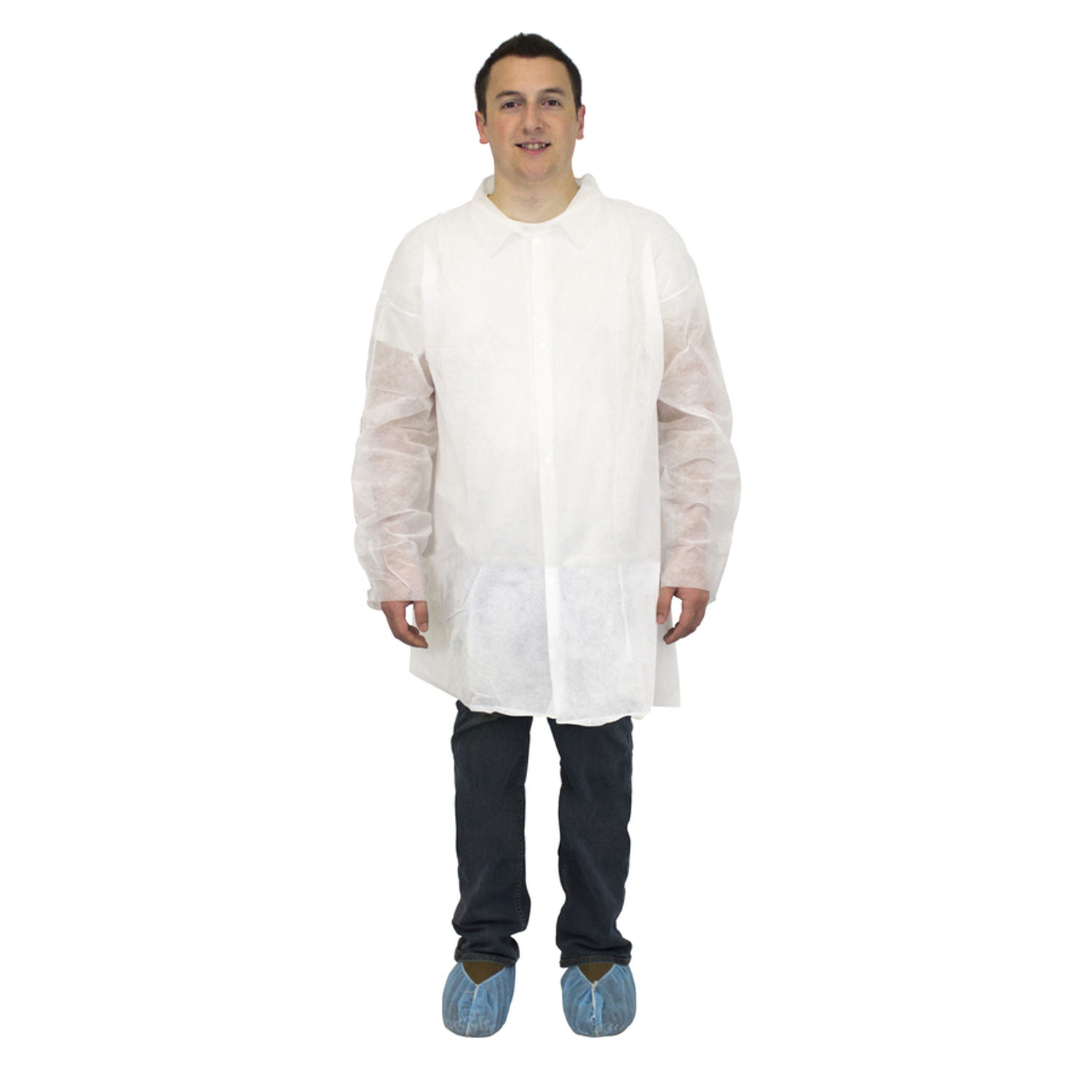 White Lab Coats 5-Xtra Large Size, Polypropylene, 28 g/m2