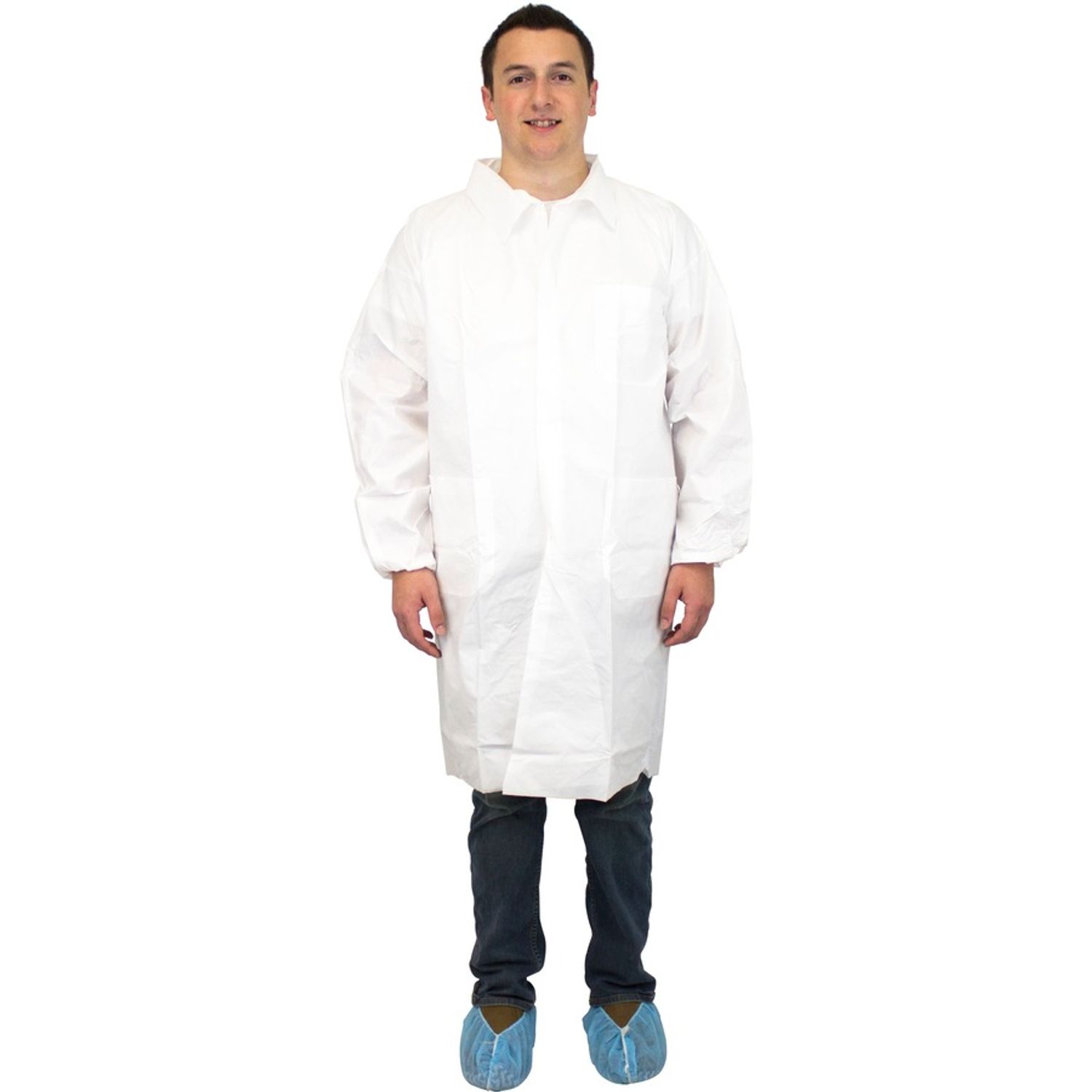 White Lab Coats Extra Large (XL) Size, Polypropylene, 60 g/m2