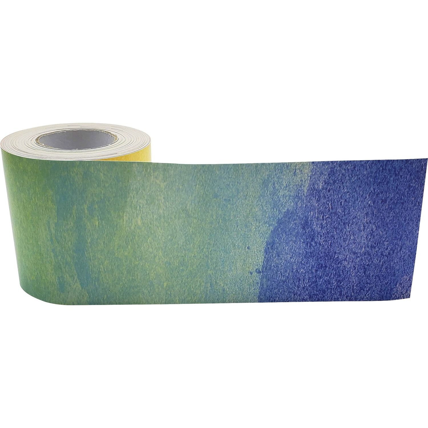 Straight Rolled Border Trim Watercolor, Sturdy, Durable, 3" Width x 600" Length, Multicolor, 1 / Roll