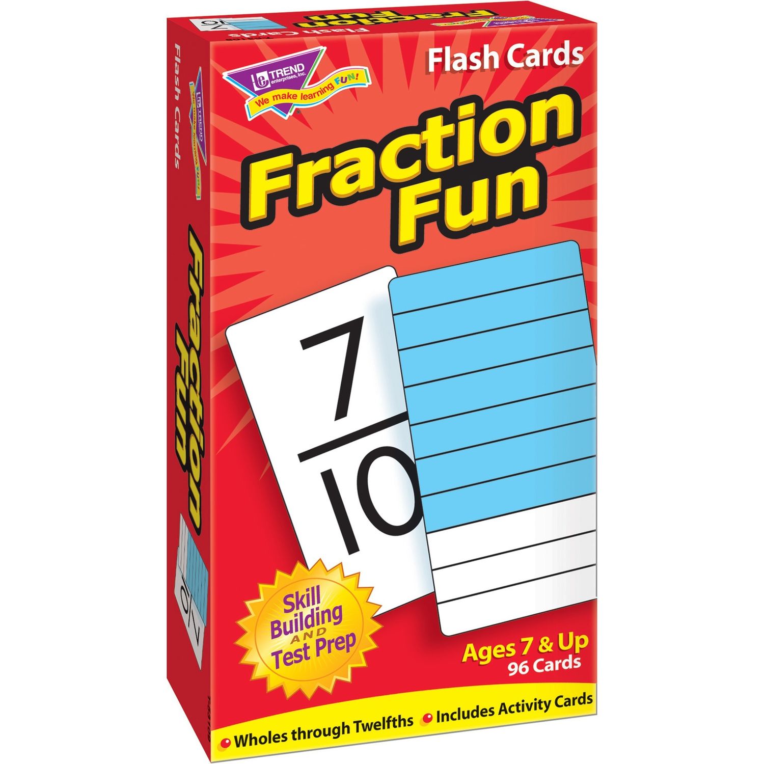 Fraction Fun Flash Cards Educational, 1 / Box