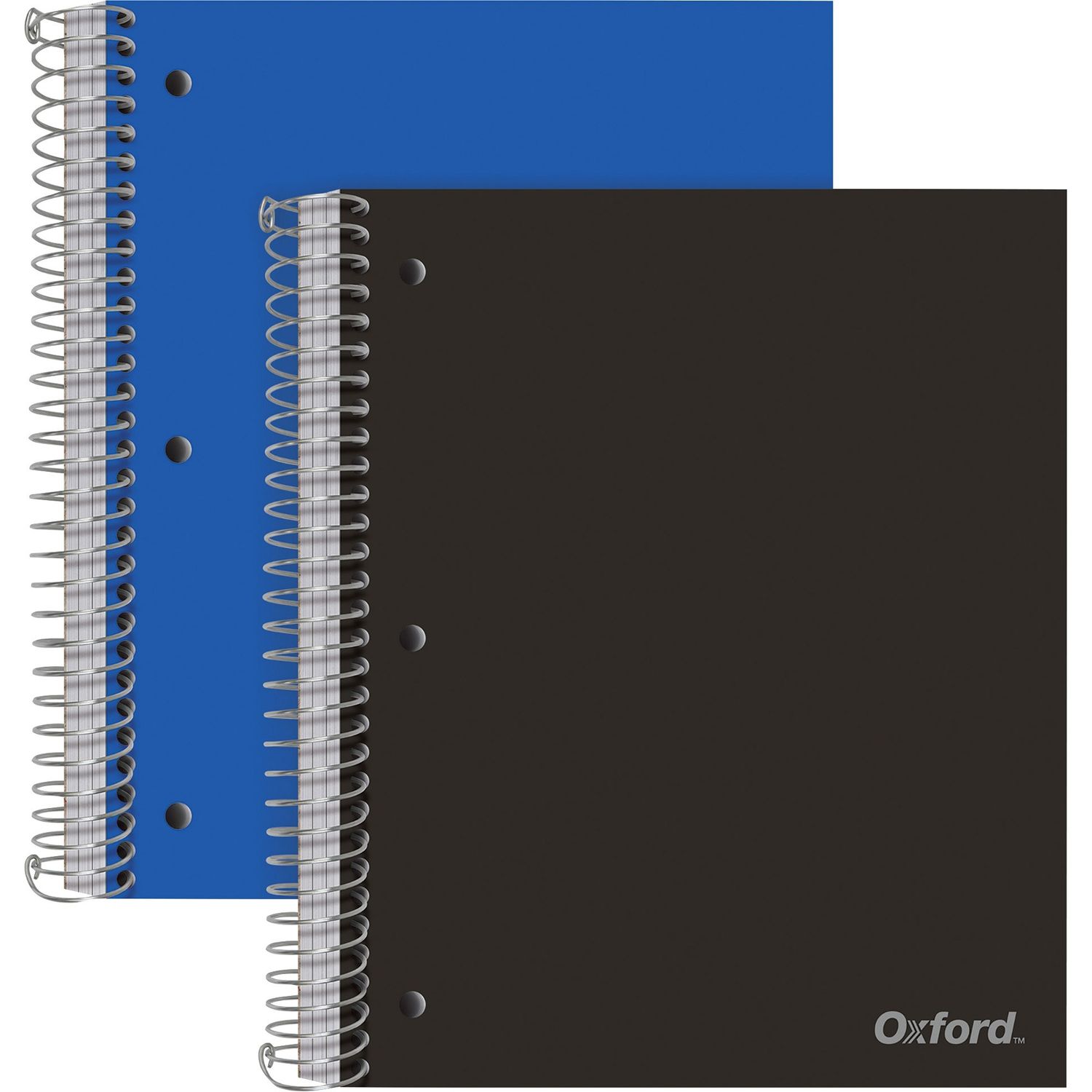 3-Subject Poly Notebook 3 Subject(s), 150 Sheets, Wire Bound, College Ruled, 3 Hole(s), 0.50" x 9"11", Assorted Cover