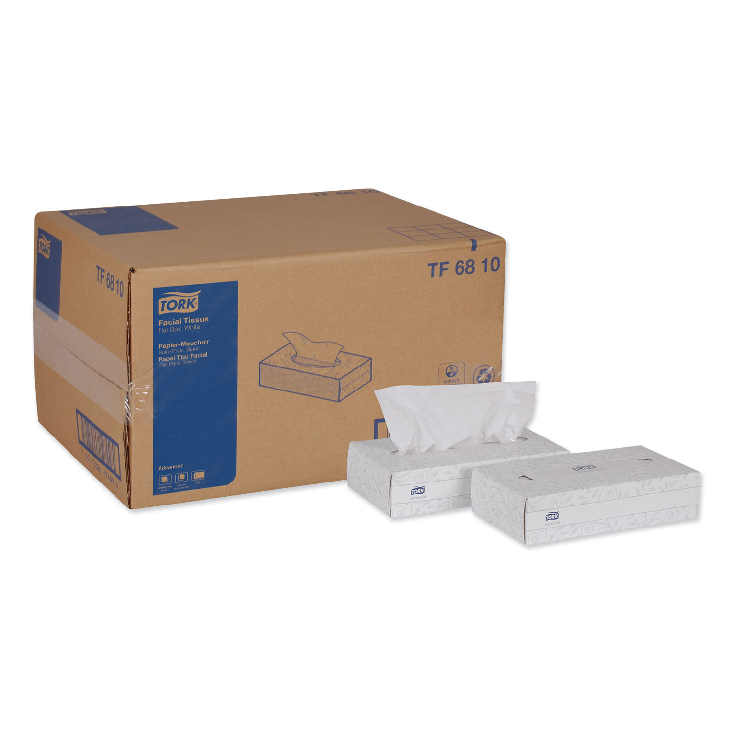Advanced Facial Tissue 2-Ply, White, Flat Box, 100 Sheets/Box, 30 Boxes/Carton
