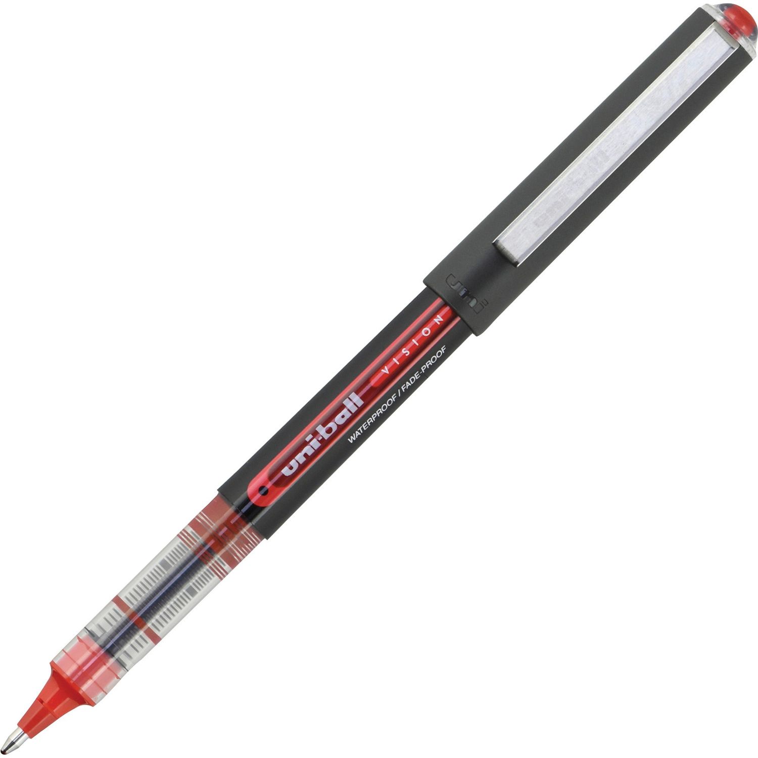 Vision 1.0mm Point Rollerball Pen Broad Pen Point, 1 mm Pen Point Size, Red, 12 / Dozen