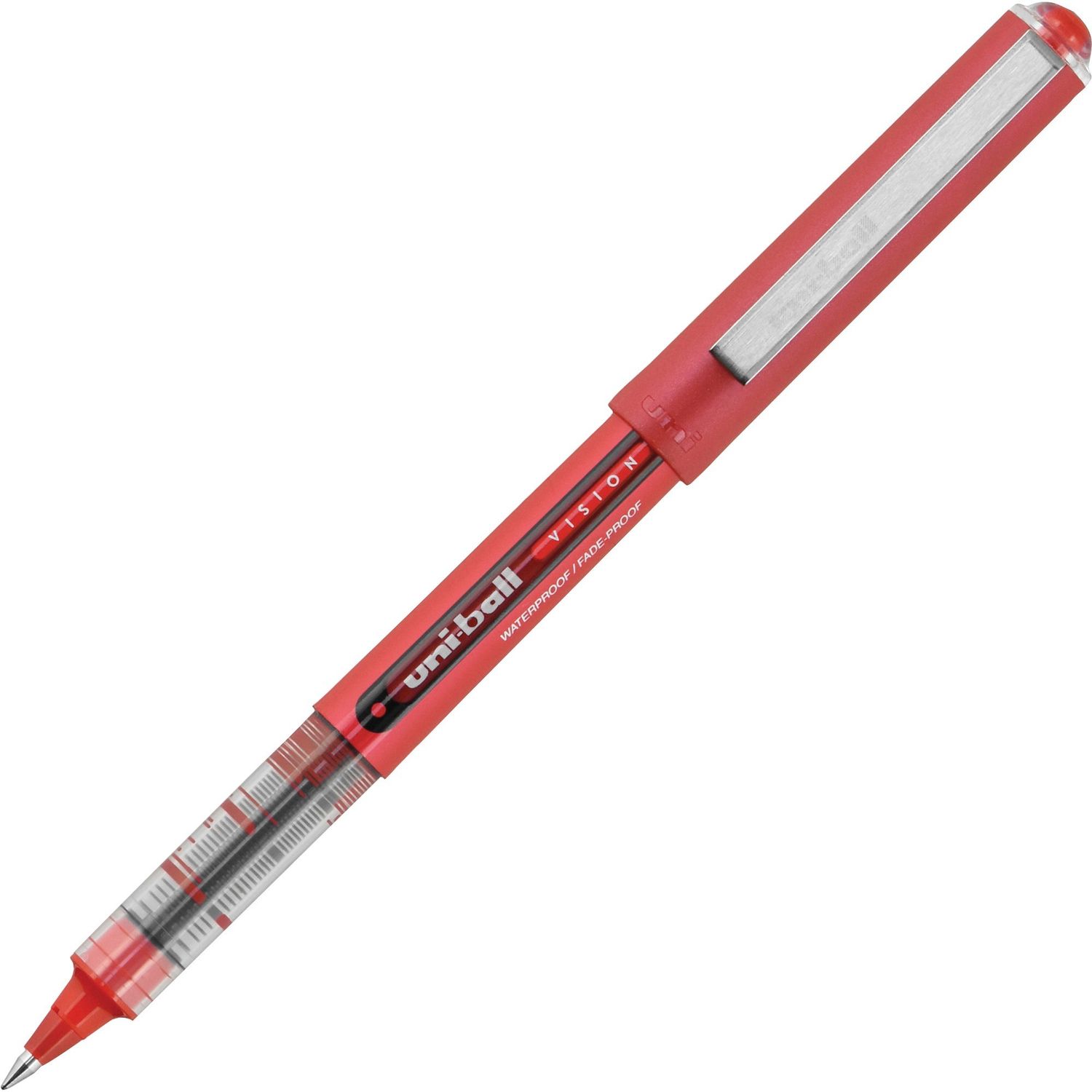 Vision 0.38 Point Rollerball Pen Ultra Micro Pen Point, 0.38 mm Pen Point Size, Red, 12 / Dozen