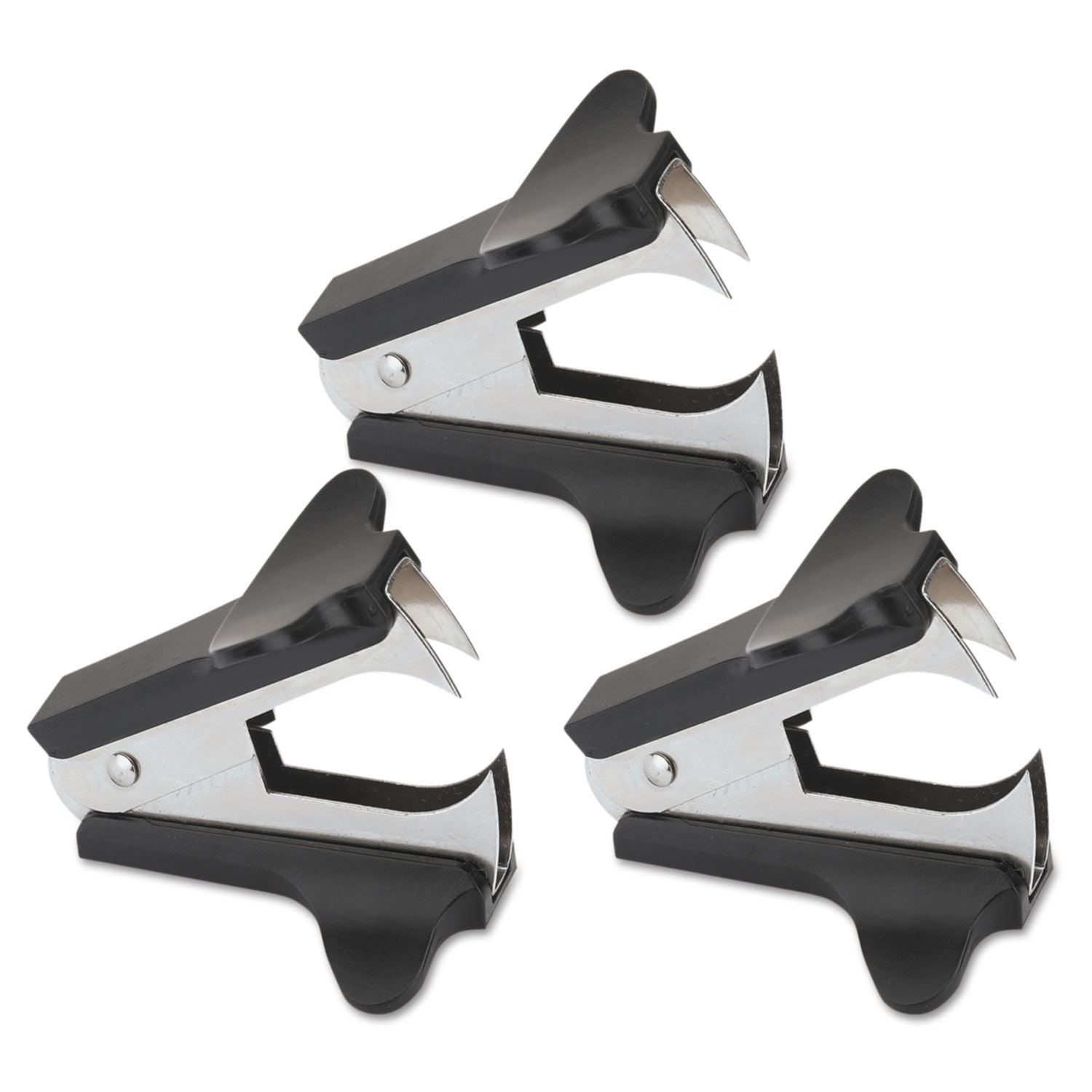 Jaw Style Staple Remover Black, 3/Pack