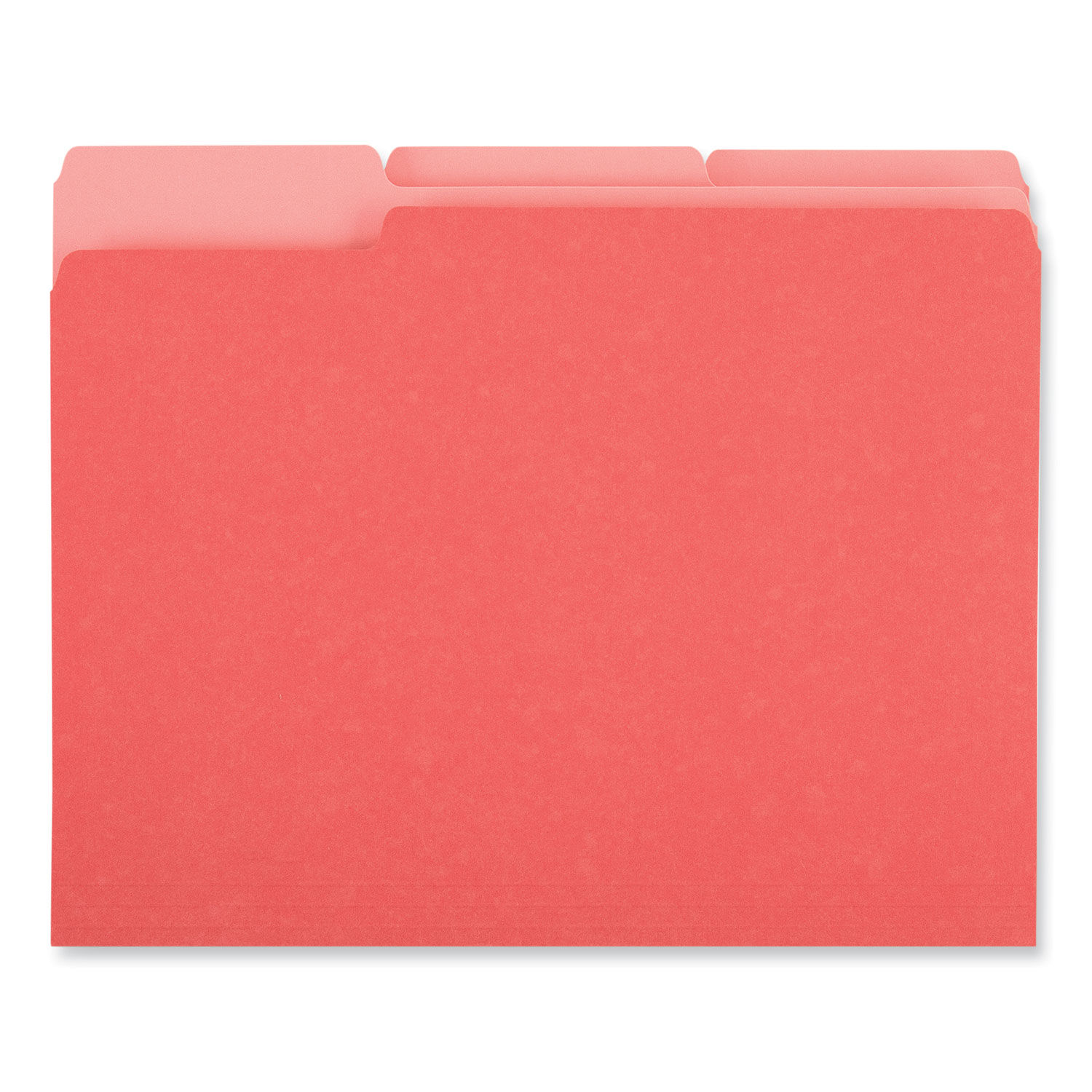 Deluxe Colored Top Tab File Folders 1/3-Cut Tabs: Assorted, Letter Size, Red/Light Red, 100/Box