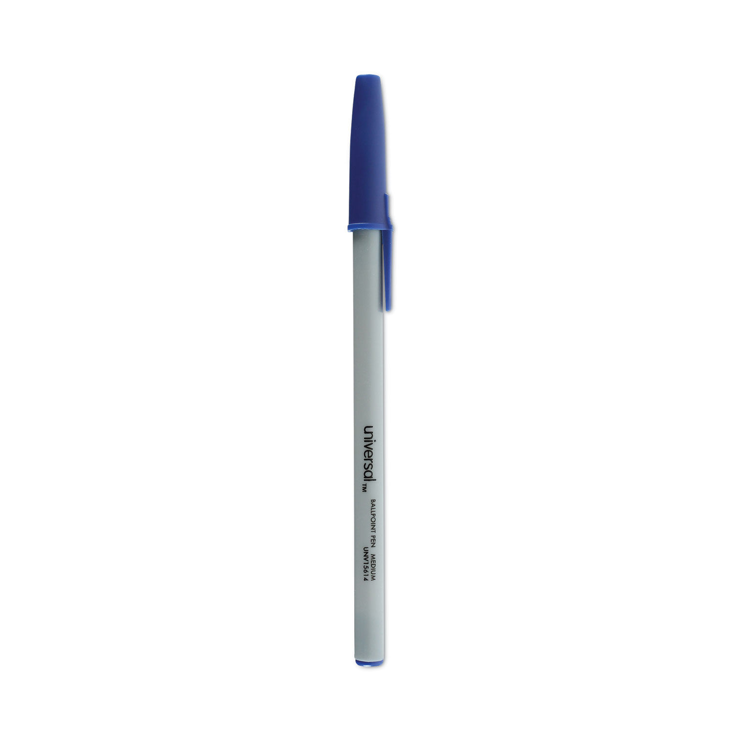 Ballpoint Pen Value Pack Stick, Medium 1 mm, Blue Ink, Gray Barrel, 60/Pack