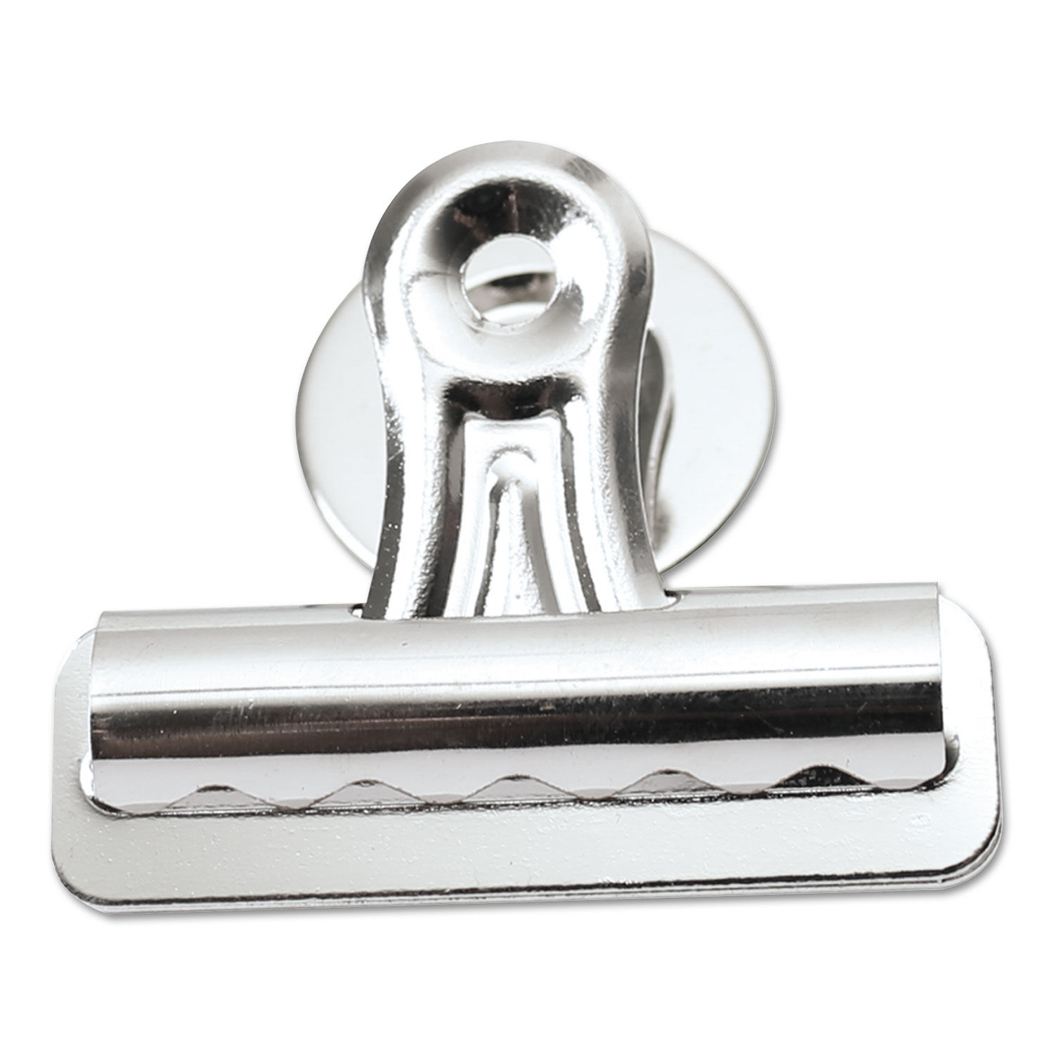 Bulldog Magnetic Clips Medium, Nickel, 12/Pack