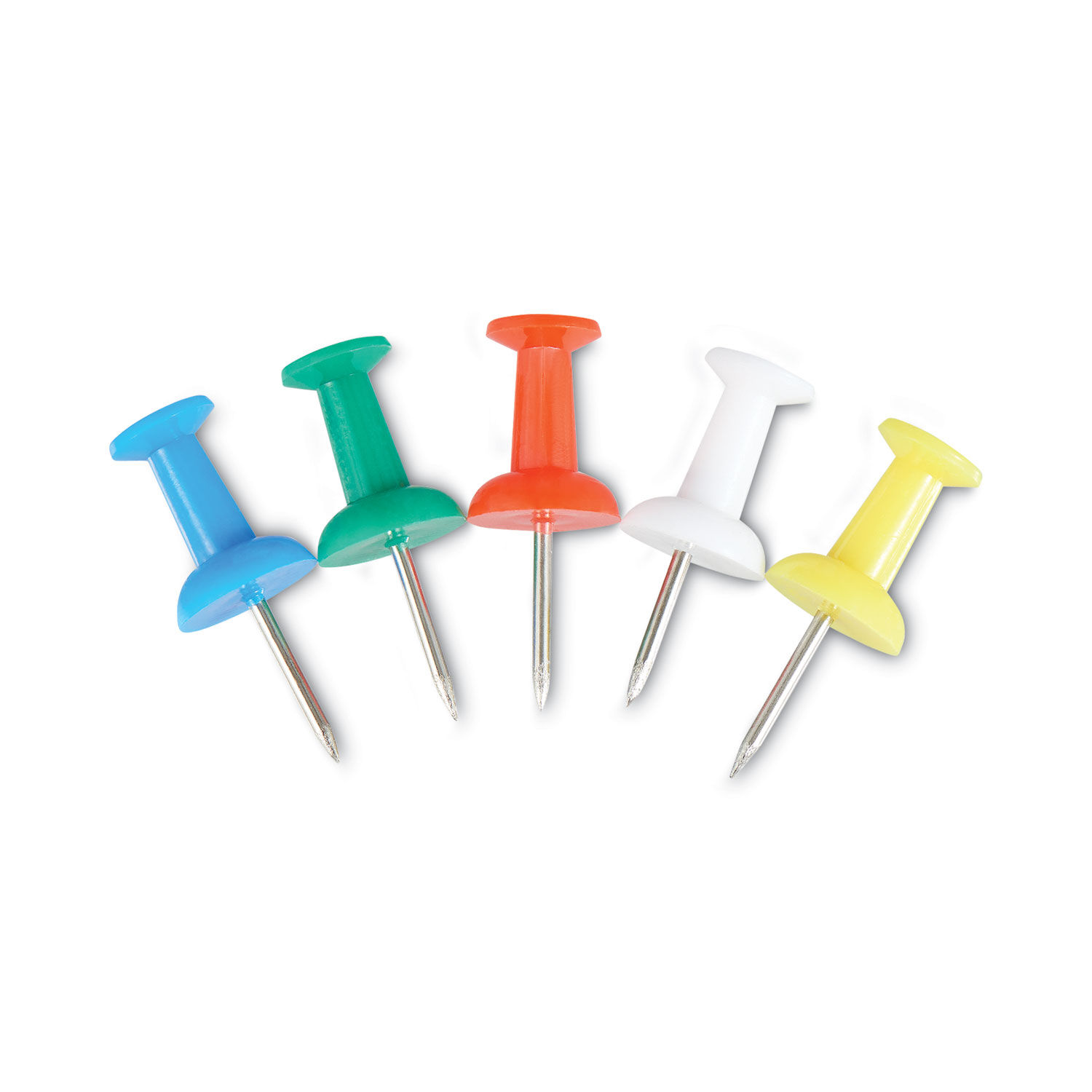 Colored Push Pins Plastic, Assorted, 0.38", 400/Pack