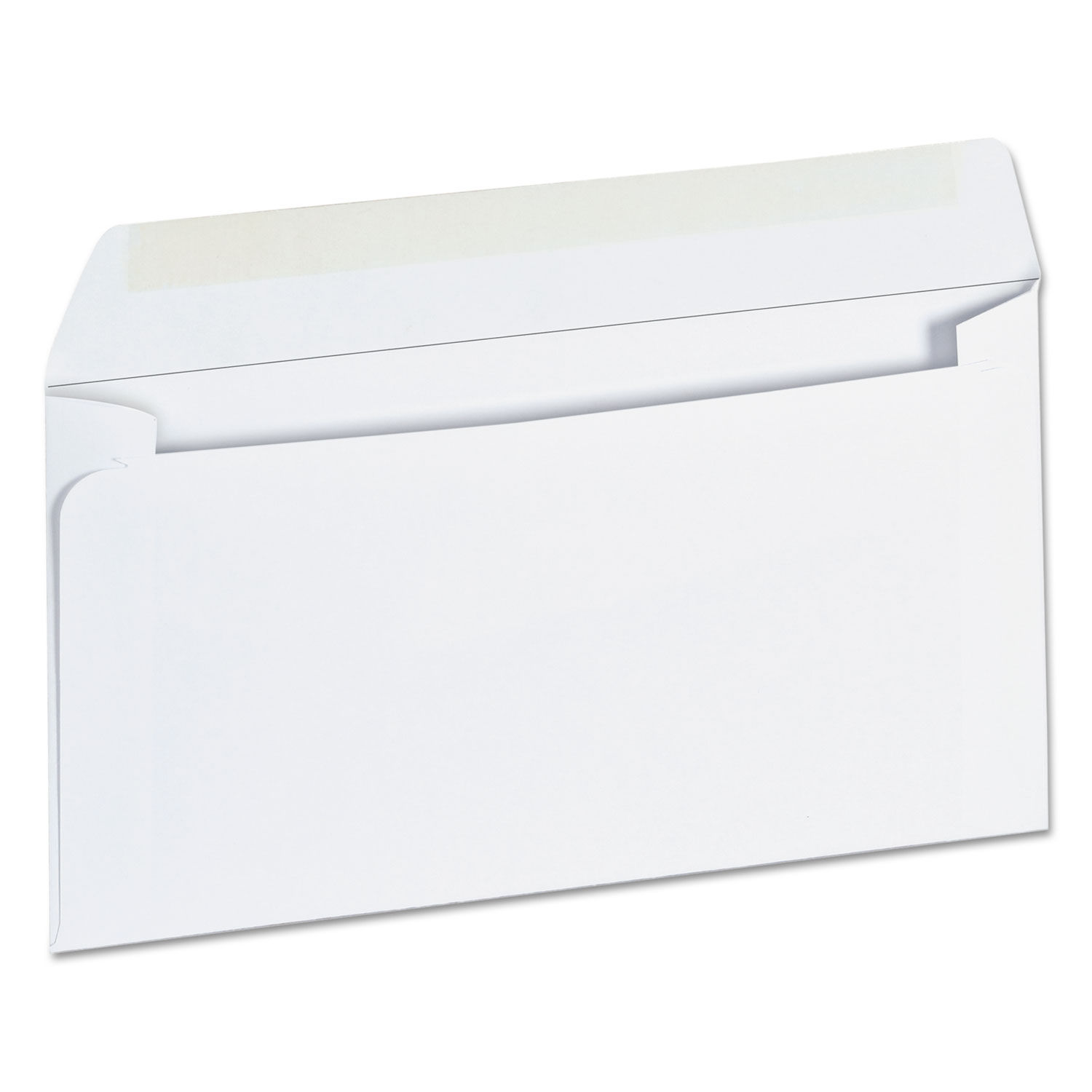 Open-Side Business Envelope #6 3/4, Square Flap, Gummed Closure, 3.63 x 6.5, White, 500/Box