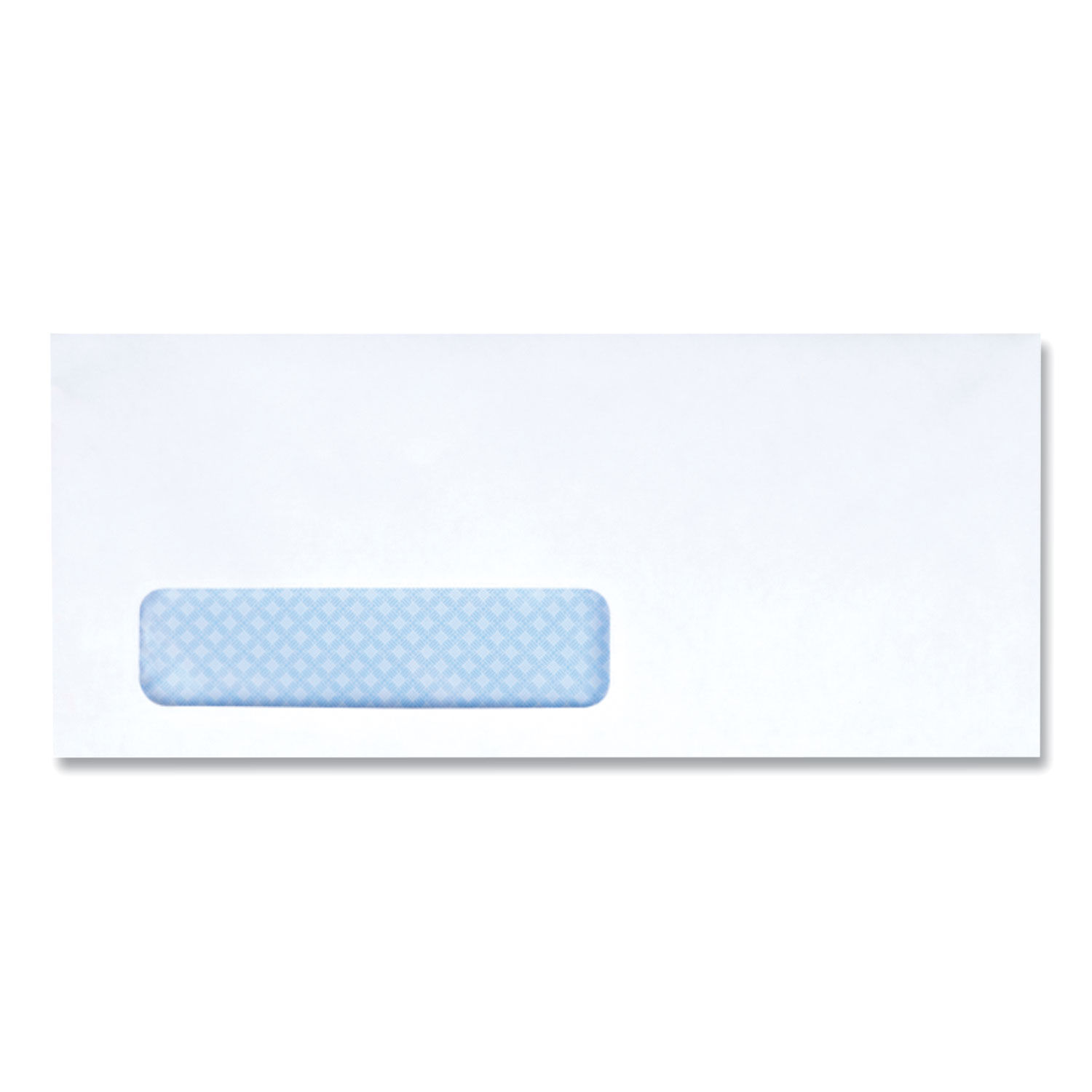 Open-Side Security Tint Business Envelope 1 Window, #10, Commercial Flap, Gummed Closure, 4.13 x 9.5, White, 500/Box