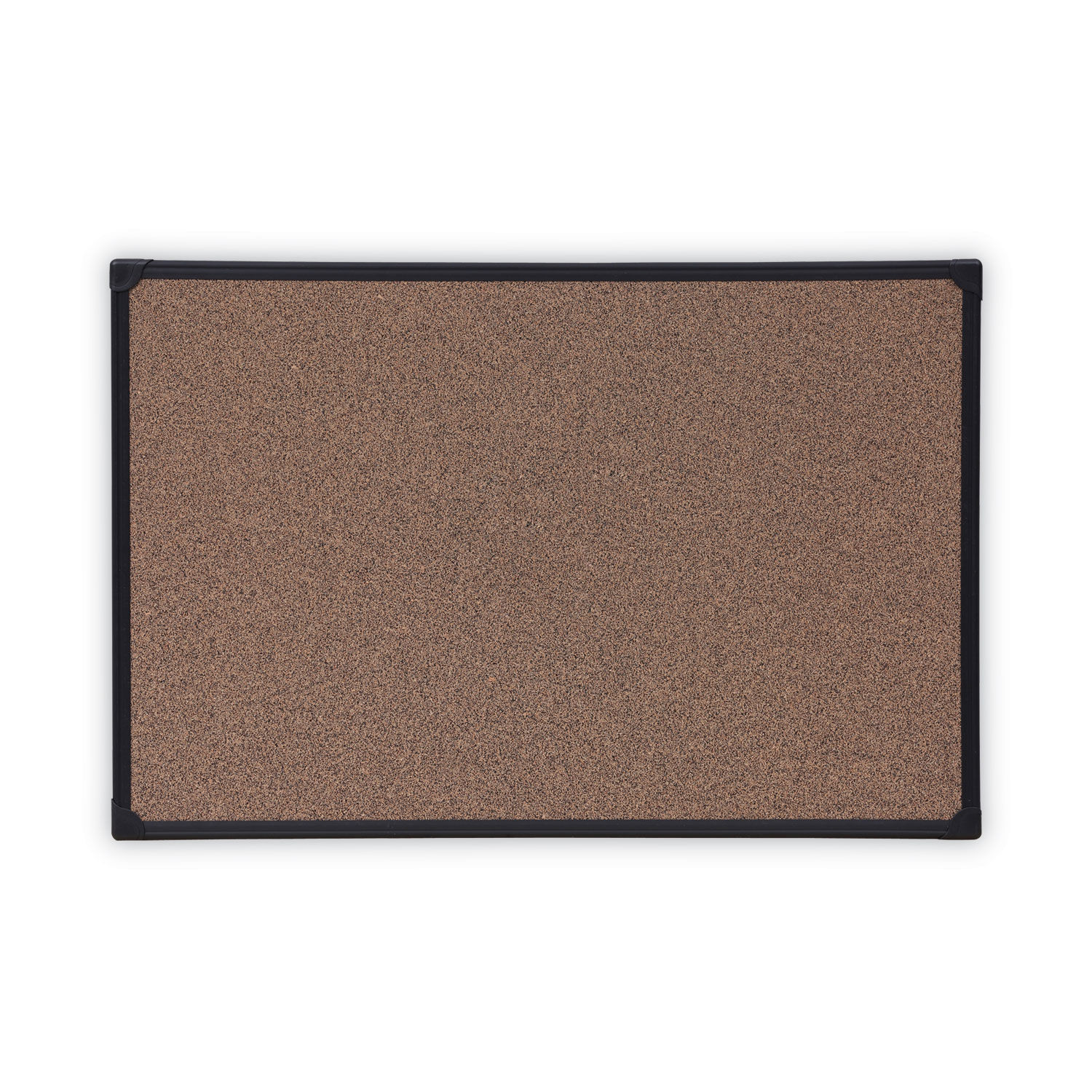 Tech Cork Board 36 x 24, Cork Surface, Black Plastic Frame
