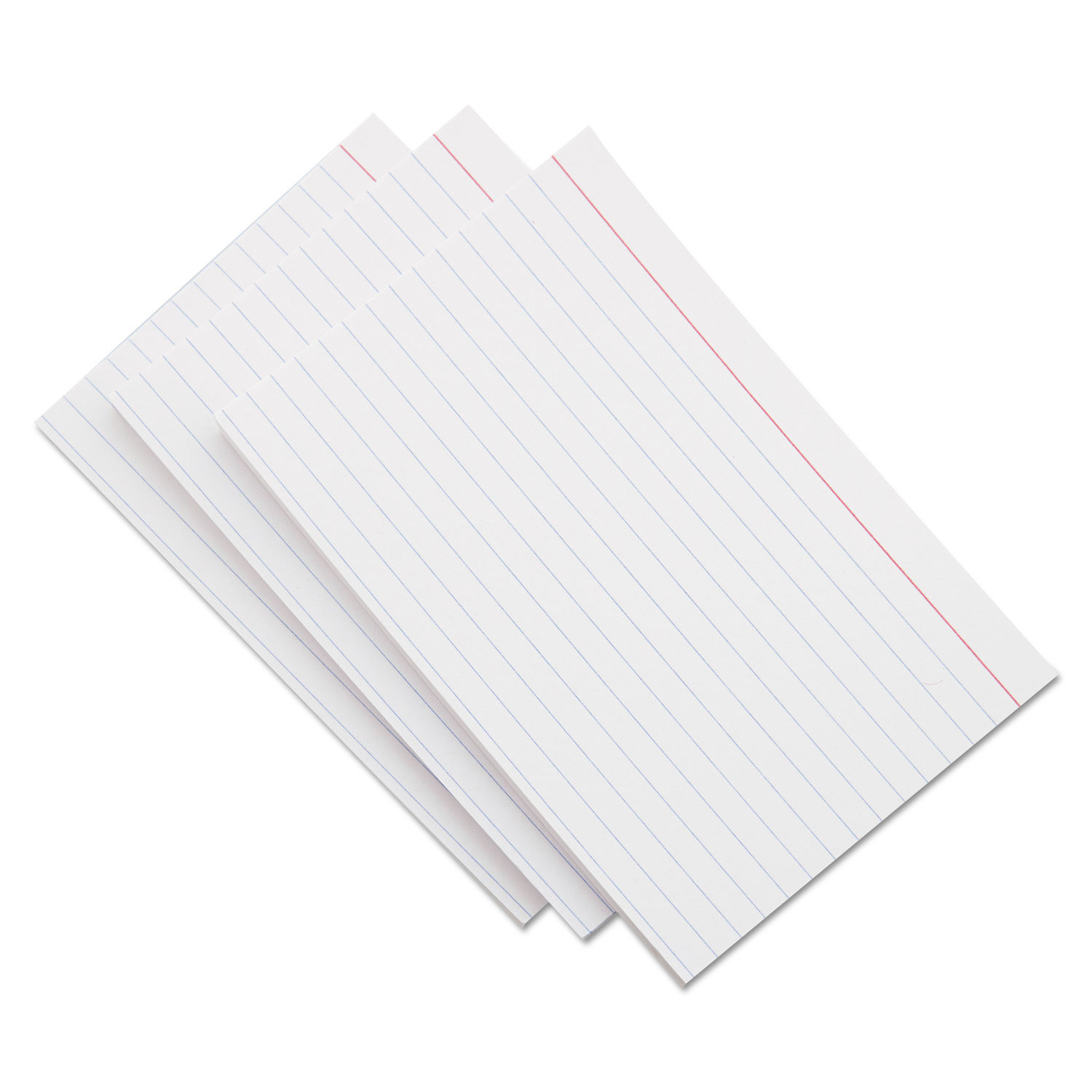 Ruled Index Cards 5 x 8, White, 100/Pack