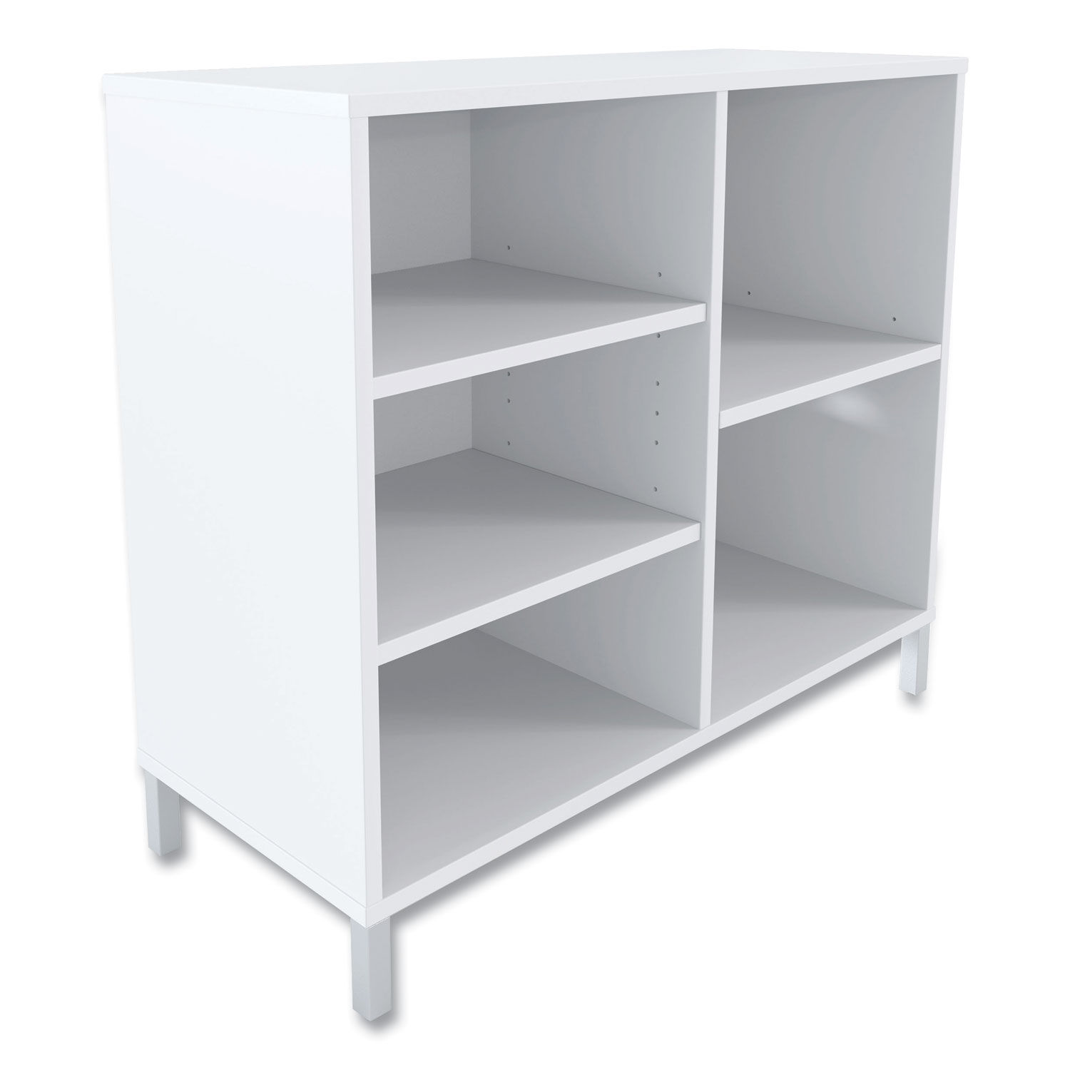 Essentials Laminate Bookcase Five-Shelf, 36w x 15d x 31.6h, White