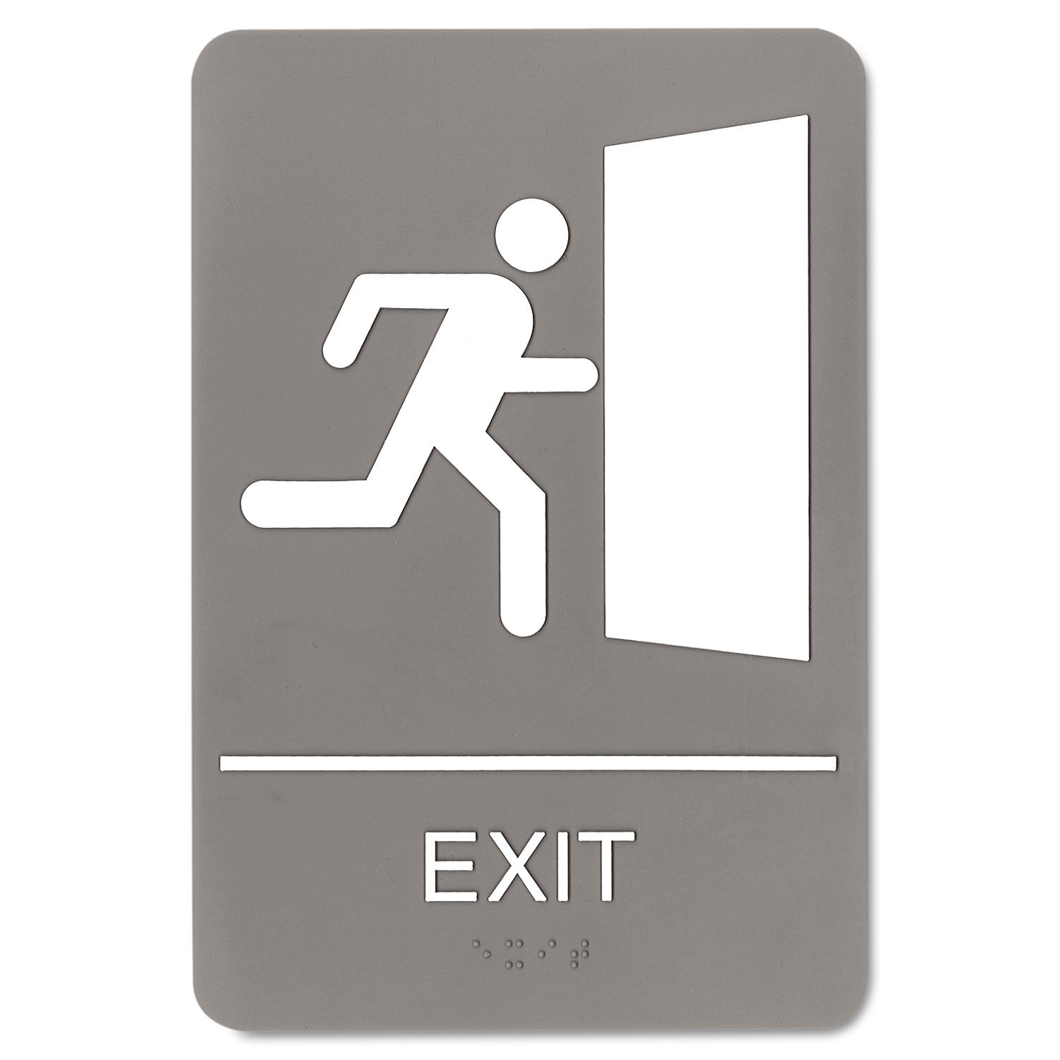 Ada Sign 6 X 9, Exit, Gray