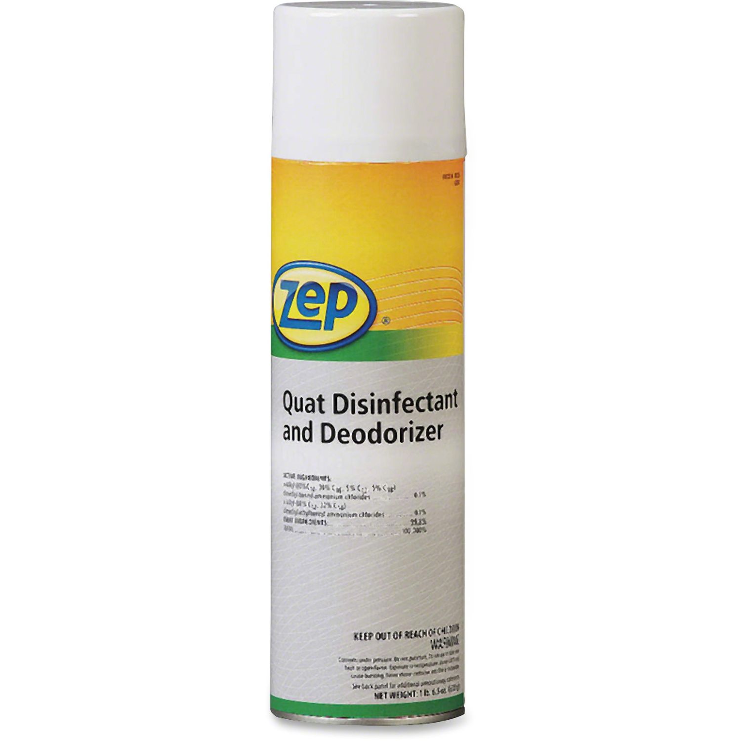 Quat Disinfectant Deodorizer Aerosol, Fresh Clean Scent, 12 / Carton, Clear
