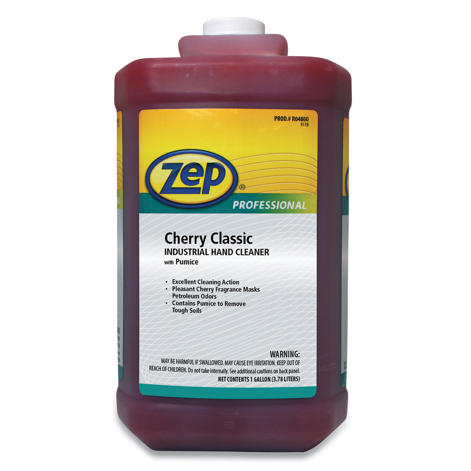 Cherry Industrial Hand Cleaner with Abrasive Cherry, 1 gal Bottle, 4/Carton
