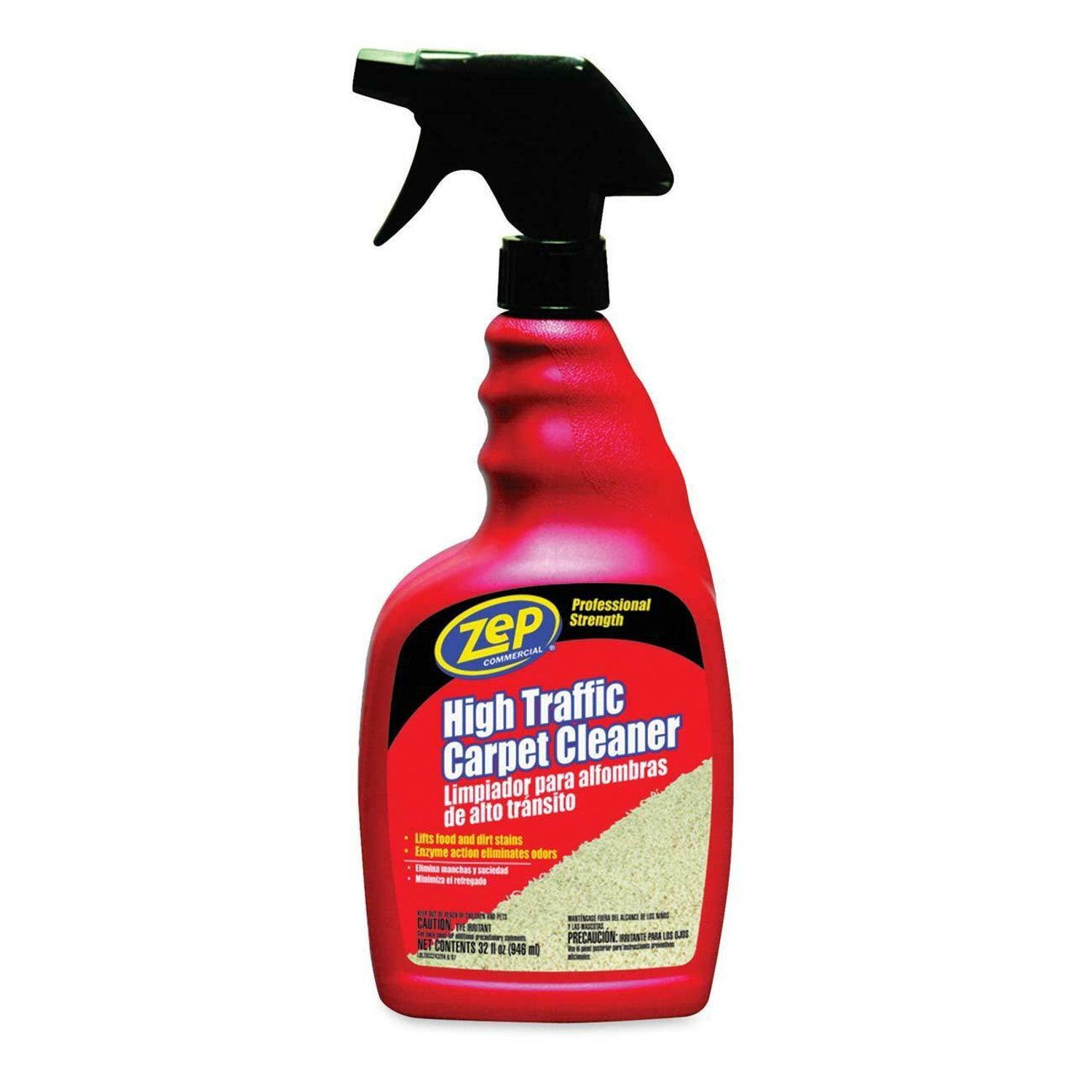 High Traffic Carpet Cleaner Spray, 32 fl oz (1 quart), 1 Each, Red