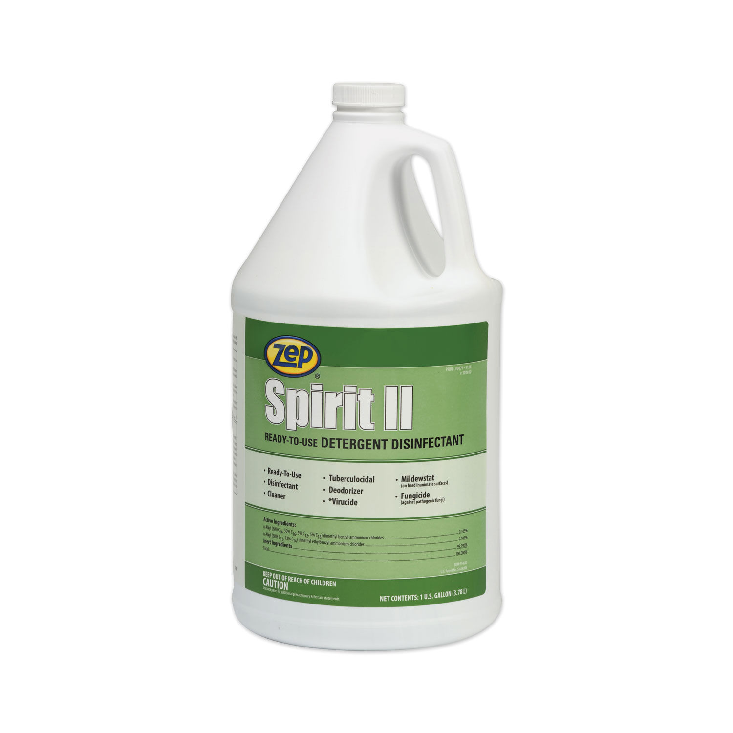 Spirit II Ready-to-Use Disinfectant Citrus Scent, 1 gal Bottle, 4/Carton